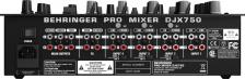 Behringer DJX750 DJ-микшер со счетчиком темпа, 5 каналов (4 стерео+ микр.), 3D-surround, процессор эффектов, VCA-кроссфейдер – фото 1