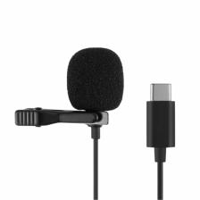 Микрофон петличный (петличка) USB Type-C для блоггера / для телефона / для смартфона