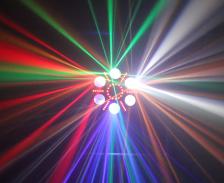 Led Star CB-06 Эффект светодиодный многолучевой, 51х0,2Вт RGB, 5*8Вт R/G/B/W/A, ПДУ – фото 4