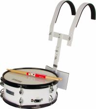 Weber MPP-1455 Маршевый белый барабан 14*5,5 дюйма со специальным креплением, ободы черные, барабанные палочки, настроечный ключ в комплекте