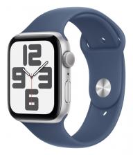 Часы Apple Watch SE (2024) 44mm Aluminium Case (Silver), Sport Band (Denim) M/L