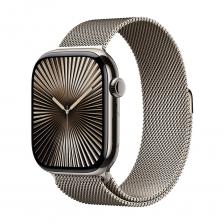 Часы Apple Watch Series 10, 46 мм, Natural Titanium Case with Natural Milanese S/M