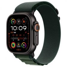 Apple Watch Ultra 2 (2024) GPS + Cellular, 49 мм, корпус из титана, ремешок Alpine (S) цвета Dark Green (темно-зеленый) MX4Q3