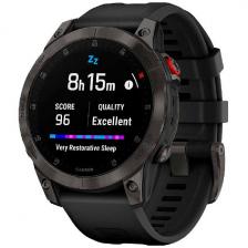 Спортивные часы Garmin Epix (Gen 2) BlackCarbone Gray DLC Ti, w/Silicone, BandEMEA (010-02582-11)