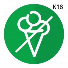 Информационная табличка «Вход с мороженым запрещен» пиктограмма K18 – фото 3