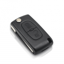 Ключ для Peugeot Пежо 207 307 308 407 607 807, 2 кнопки (корпус с лезвием VA2)
