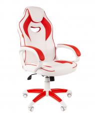 Компьютерное кресло Chairman game 16 белый/красный (00-07030050)