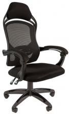 Кресло Chairman GAME 12 Chairman 7016630 черное, ткань TW/сетчатый акрил, для геймеров, до 120 кг