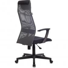 Кресло руководителя Бюрократ KB-8 темно-серый TW-04 TW-12 сетка/ткань с подголов. крестовина пластик – фото 3