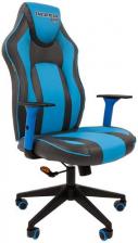Игровое кресло Chairman Game 23 экопремиум серый/голубой (00-07053957)