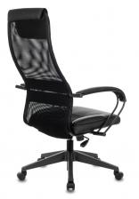 Офисная мебель Бюрократ CH-608/BLACK (Office chair CH-608 black TW-01 seatblack TW-11 eco.leather/gauze headrest cross plastic) – фото 3