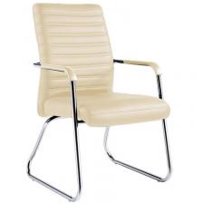 Конференц-кресло Easy Chair 806 VPU бежевое (искусственная кожа, металл хромированный)