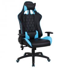 Кресло компьютерное BRABIX "GT Master GM-110", две подушки, экокожа, черное/голубое, 531928 Кресло компьютерное BRABIX "GT Master GM-110", две подушки, экокожа, черное/голубое, 531928
