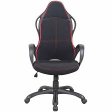 Кресло для руководителя BRABIX Premium Force EX-516, ткань, черное, вставки красные – фото 1
