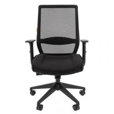 Кресло для руководителя Chairman 555 LT черное (сетка/ткань, пластик) – фото 1