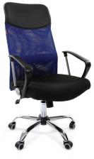 Кресло компьютерное Chairman 610 15-21 черный + TW синий