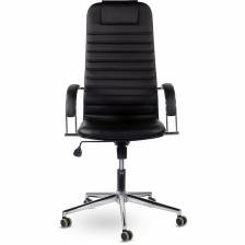 Кресло для руководителя BRABIX Premium Pilot EX-610 CH, хром, экокожа, черное – фото 1