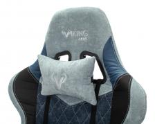Офисная мебель Zombie VIKING 7 KNIGHT BL (Game chair VIKING 7 KNIGHT Fabric blue textile/eco.leather headrest cross metal) – фото 1