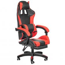 Игровое кресло Bradex Alfa Pro, с подножкой, черное/красное (FR 0677)