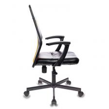 Кресло офисное Easy Chair 225 оранжевое/черное (искусственная кожа/сетка, металл) – фото 2