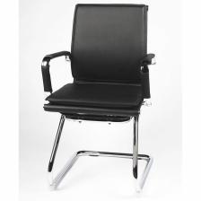 Кресло для посетителя NORDEN Харман CF Black, хром, экокожа, цвет черный
