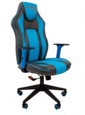 Кресло офисное Chairman Game 23 Chairman 7053957 экопремиум, серо-голубое, до 120 кг