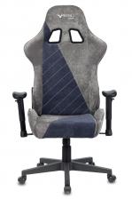 Офисная мебель Zombie VIKING X NAVY (Game chair VIKING X Fabric grey/d.blue headrest cross plastic) – фото 3