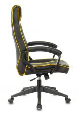Офисная мебель Zombie VIKING A3 YEL (Game chair A3 black/yellow eco.leather cross plastic) – фото 2