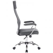 Кресло для руководителя Easy Chair 591 TC серое/черное (сетка/ткань, металл) – фото 1