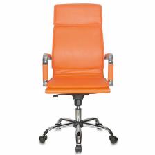 Кресло руководителя Бюрократ CH-993/orange оранжевый искусственная кожа крестовина хромированная – фото 1