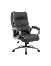 Компьютерное кресло BRABIX PREMIUM Strong HD-009, НАГРУЗКА до 200 кг, экокожа черная, ткань серая, 531945