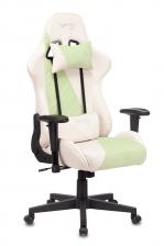 Офисная мебель Zombie VIKING X GREEN (Game chair VIKING X Fabric white/green headrest cross plastic)