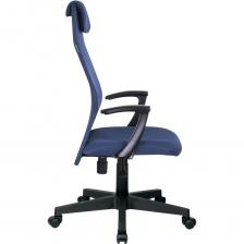Кресло руководителя Бюрократ KB-8 синий TW-05N TW-10N сетка/ткань с подголов. крестовина пластик – фото 3