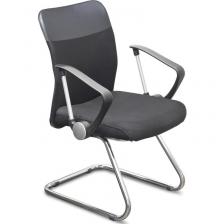 Конференц-кресло Директ Лайт черное (экожа/сетка, металл хромированный)