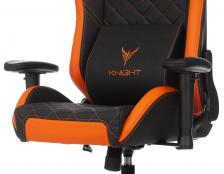 Офисная мебель EXPLORE BO (Game chair Knight Explore black/orange rombus eco.leather headrest cross metal) – фото 1