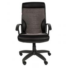 Кресло для руководителя Easy Chair 639 TPU серое/черное (экокожа/ткань, пластик) – фото 1
