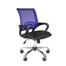 Кресло офисное Easy Chair 304 синее/черное (сетка/ткань, металл)