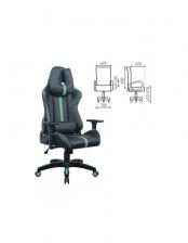 Кресло компьютерное BRABIX GT Carbon GM-120 две подушки экокожа черное/зеленое