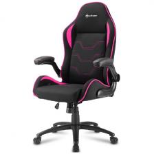 Игровое кресло Sharkoon Elbrus 1 черно-розовое
