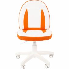 Детское компьютерное кресло CHAIRMAN KIDS 122 белый/оранжевый, белый пластик, экокожа – фото 1