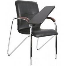 Конференц-кресло Samba ST черный/орех (искусственная кожа, металл хромированный)