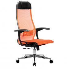 Кресло Метта К-4, хромированное, прочная сетка, оранжевое (532450)