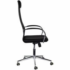 Кресло для руководителя BRABIX Premium Pilot EX-610 CH, хром, ткань/сетка/экокожа, черное – фото 2