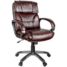 Кресло руководителя Helmi HL-E08 Receipt, экокожа коричневая