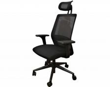 Эргономичное кресло Falto SOUL SOL 01KAL/BK-BK 2D (Каркас черный, спинка сетка черная, сидение ткань черная)