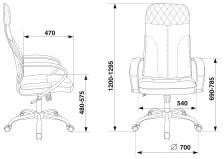 Офисная мебель Бюрократ CH-608SL/ECO/BLACK (Office chair CH-608SL/ECO black eco.leather cross metal хром) – фото 1