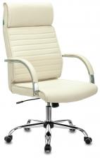 Офисная мебель Бюрократ T-8010N/SL/IVORY (Office chair T-8010N ivory OR-10 eco.leather cross metal хром)