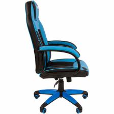 Игровое кресло BRABIX Tanto GM-171, ткань/экокожа, черное/голубое – фото 2