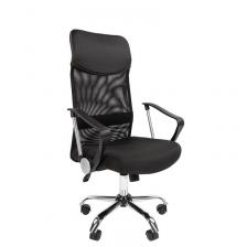 Кресло для руководителя Chairman 610 черное (искусственная кожа/сетка/ткань, металл)