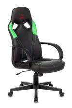 Офисная мебель Zombie RUNNER GREEN (Game chair RUNNER black/green eco.leather cross plastic)